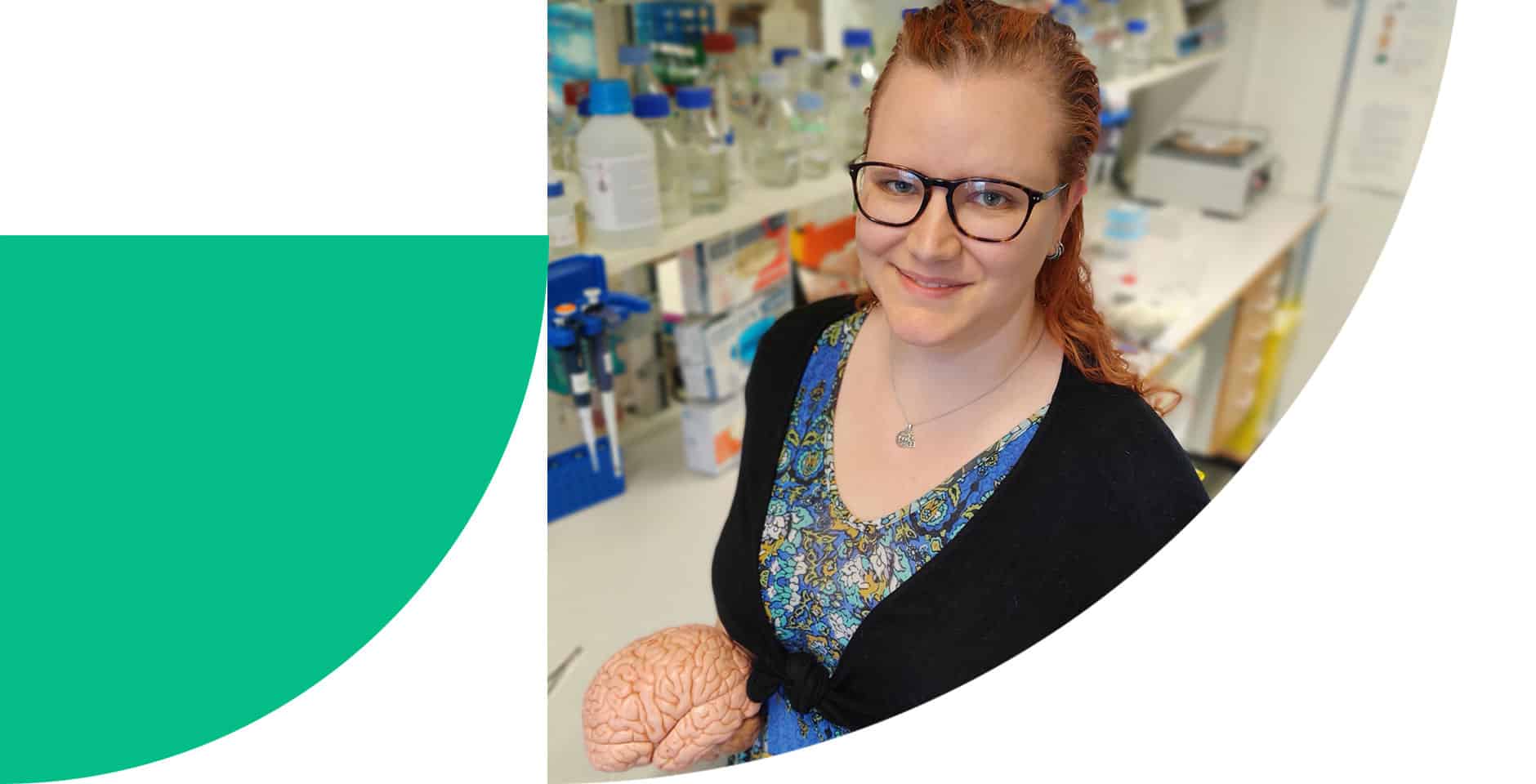 Porträtt av Stina Lundberg, en av Hjärnfondens stipendiater.