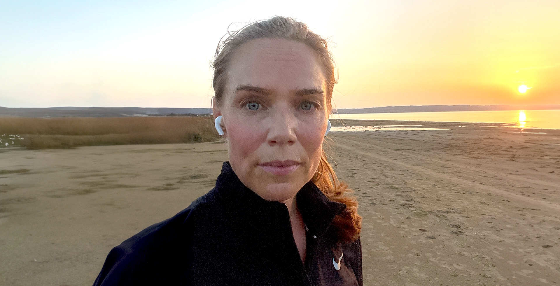 Porträtt av Caroline när hon är ute och motionerar.