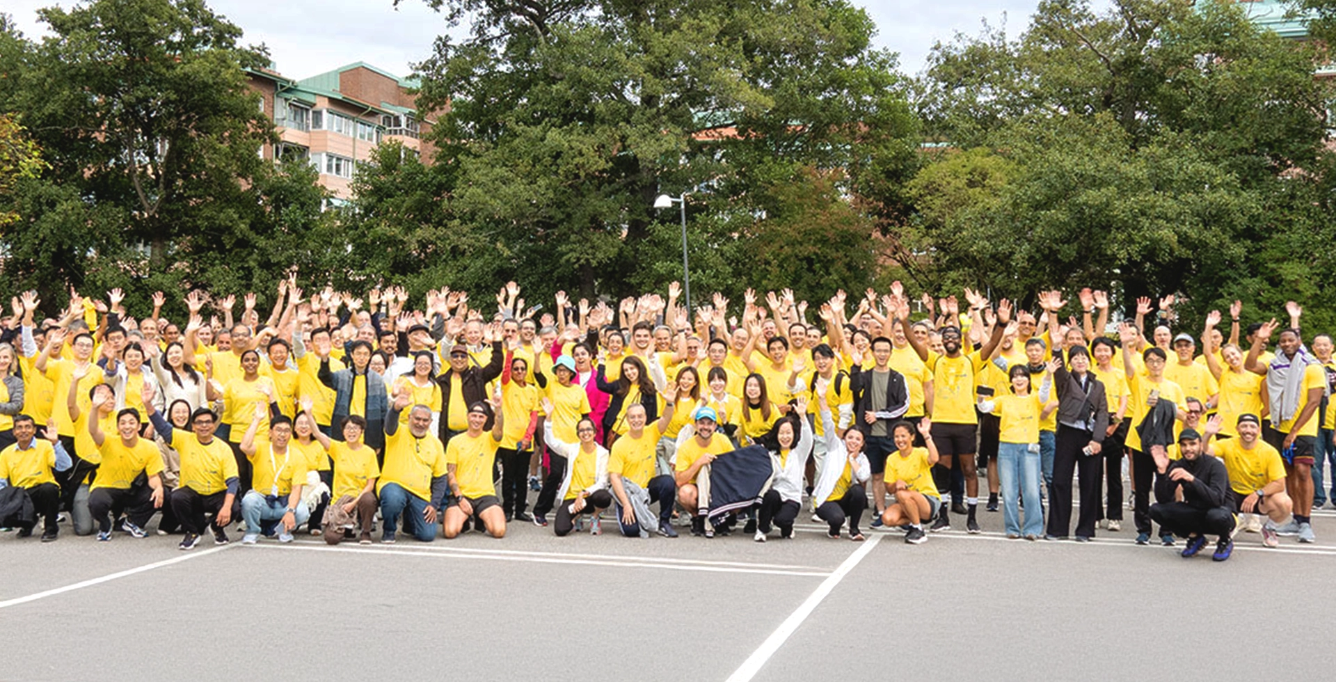 Gruppbild på 3GPPs välgörenhetslöpare.